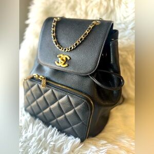 Chanel Black Caviar Business Affinity Backpack